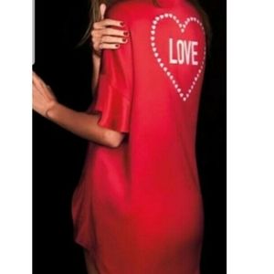 Victoria's Secret Red Satin Kimono Love Robe